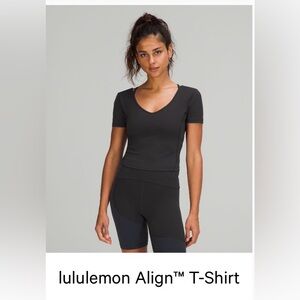Lululemon align Black Scoop Neck Short Sleeve Top